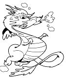 Fat Dragon Coloring Page