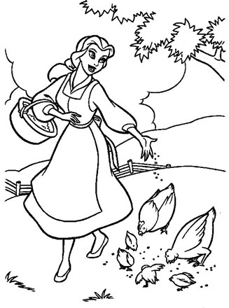 Feed the birds Coloring Pages