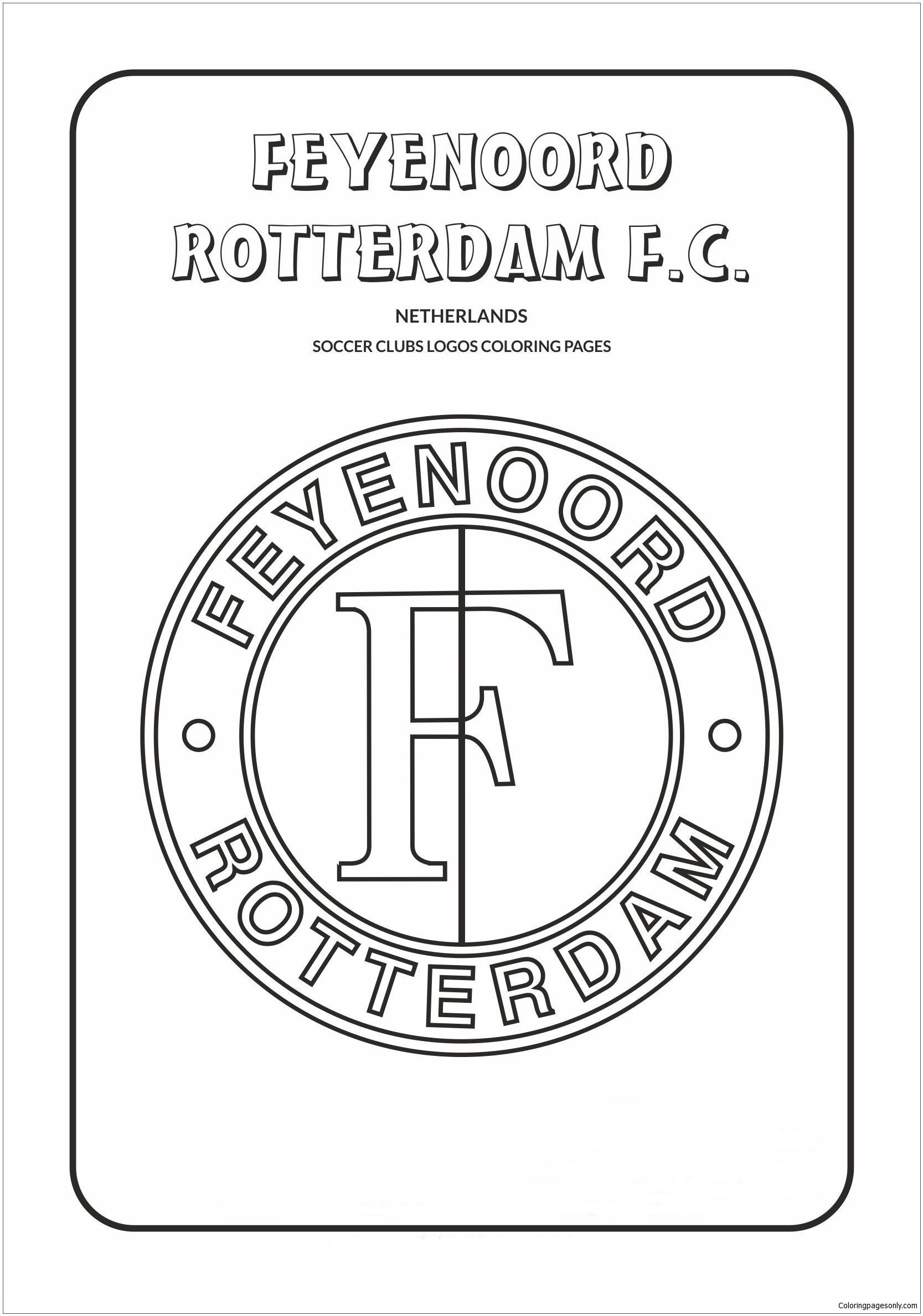 Feyenoord Rotterdam Coloring Pages