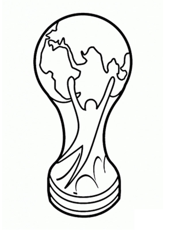 Página para colorir do troféu da copa do mundo da FIFA