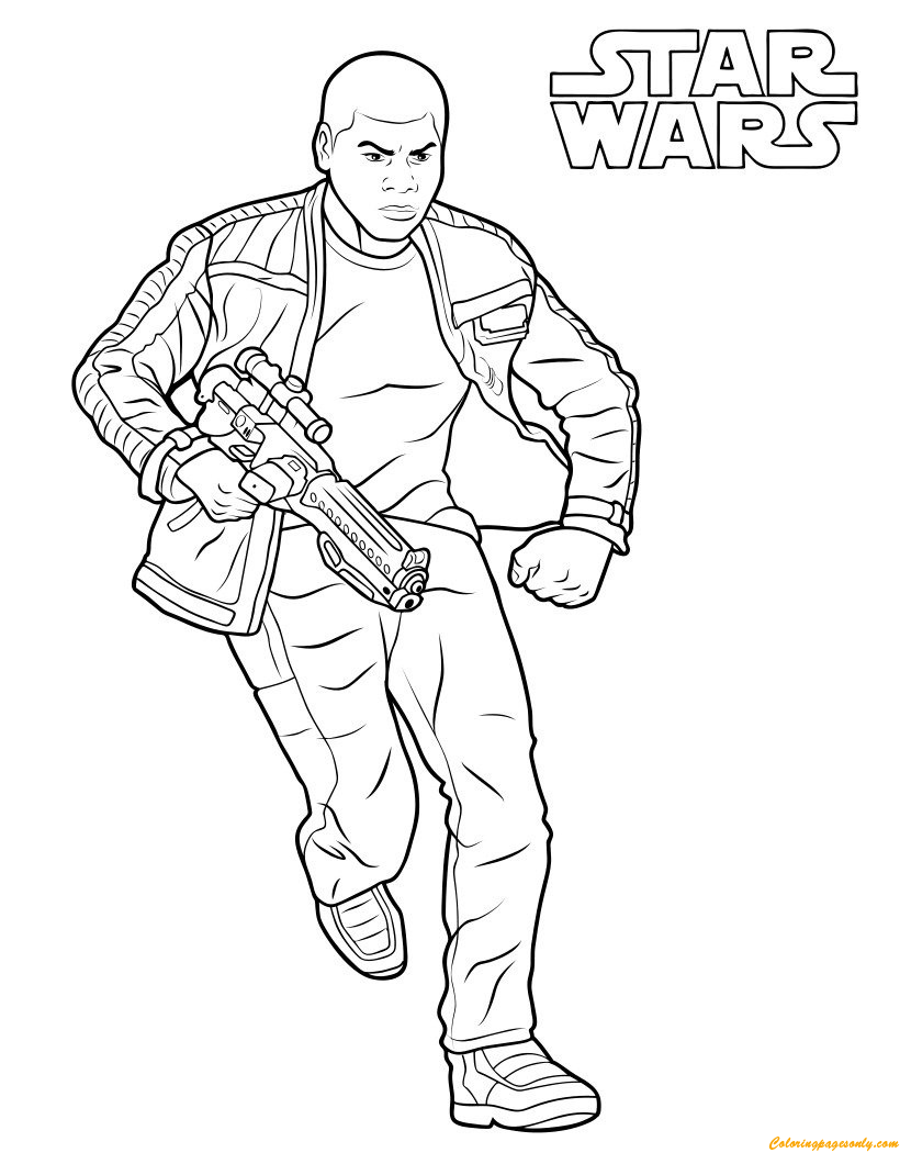 Finn – The Force Awakens Coloring Pages