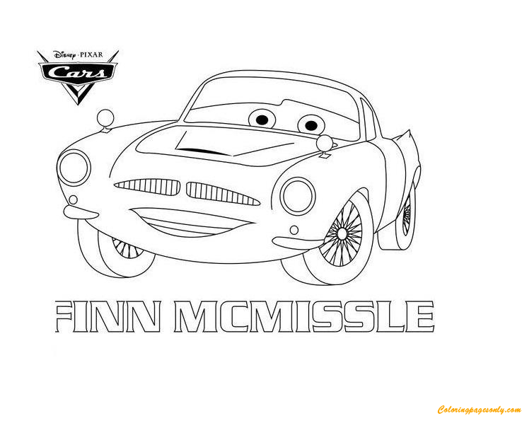 Finn Mcmissile Disney Cars Coloring Page