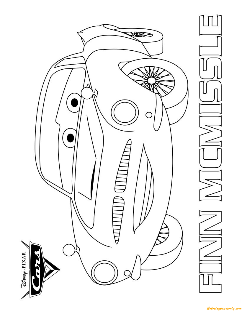 cars 2 coloring pages finn mcmissile costume