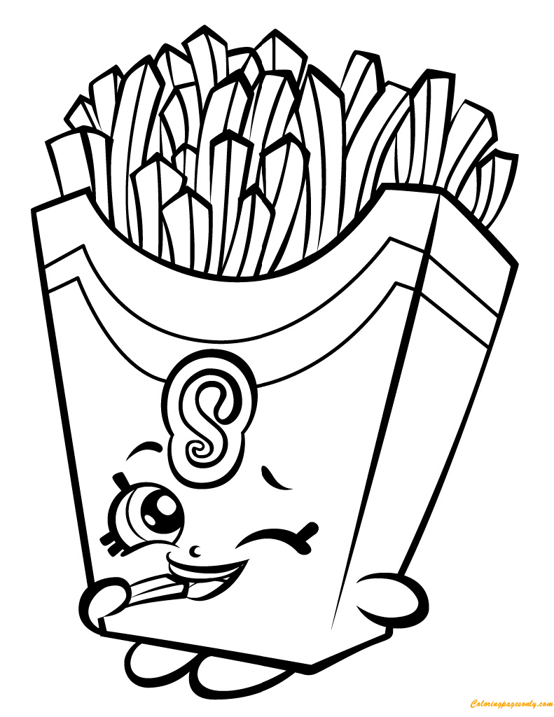 Fiona Fries Shopkin Season 3 Coloring Pages - Toys and Dolls Coloring