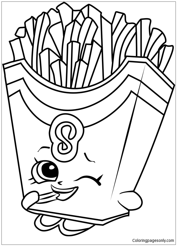 Fiona Fries Shopkins Coloring Page