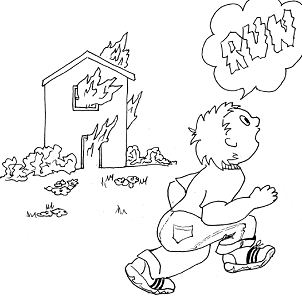 Fire Disaster Coloring Page