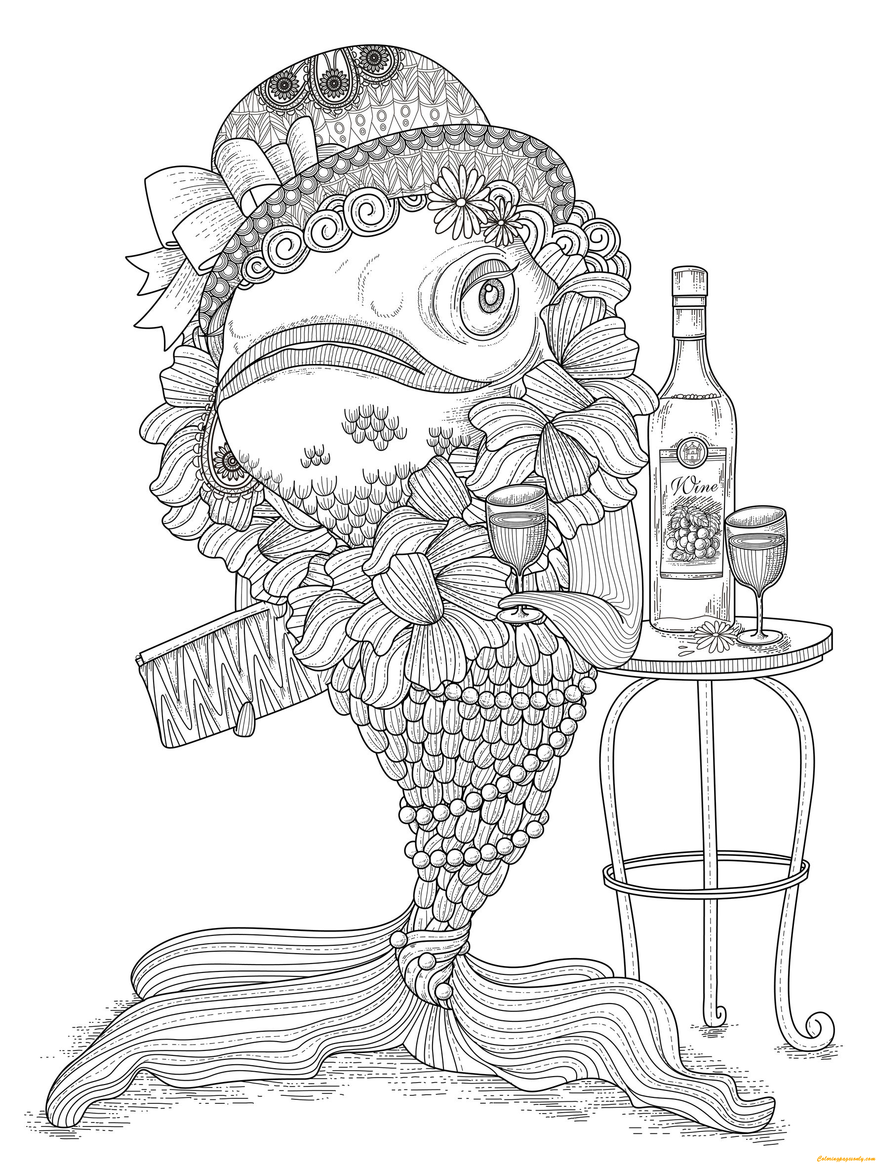 Fish Humour Coloring Pages
