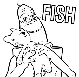 Fish From Troll Coloring Page