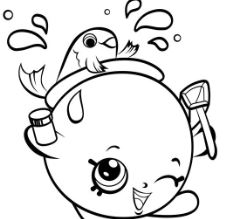 FishBowl Shopkins Coloring Pages