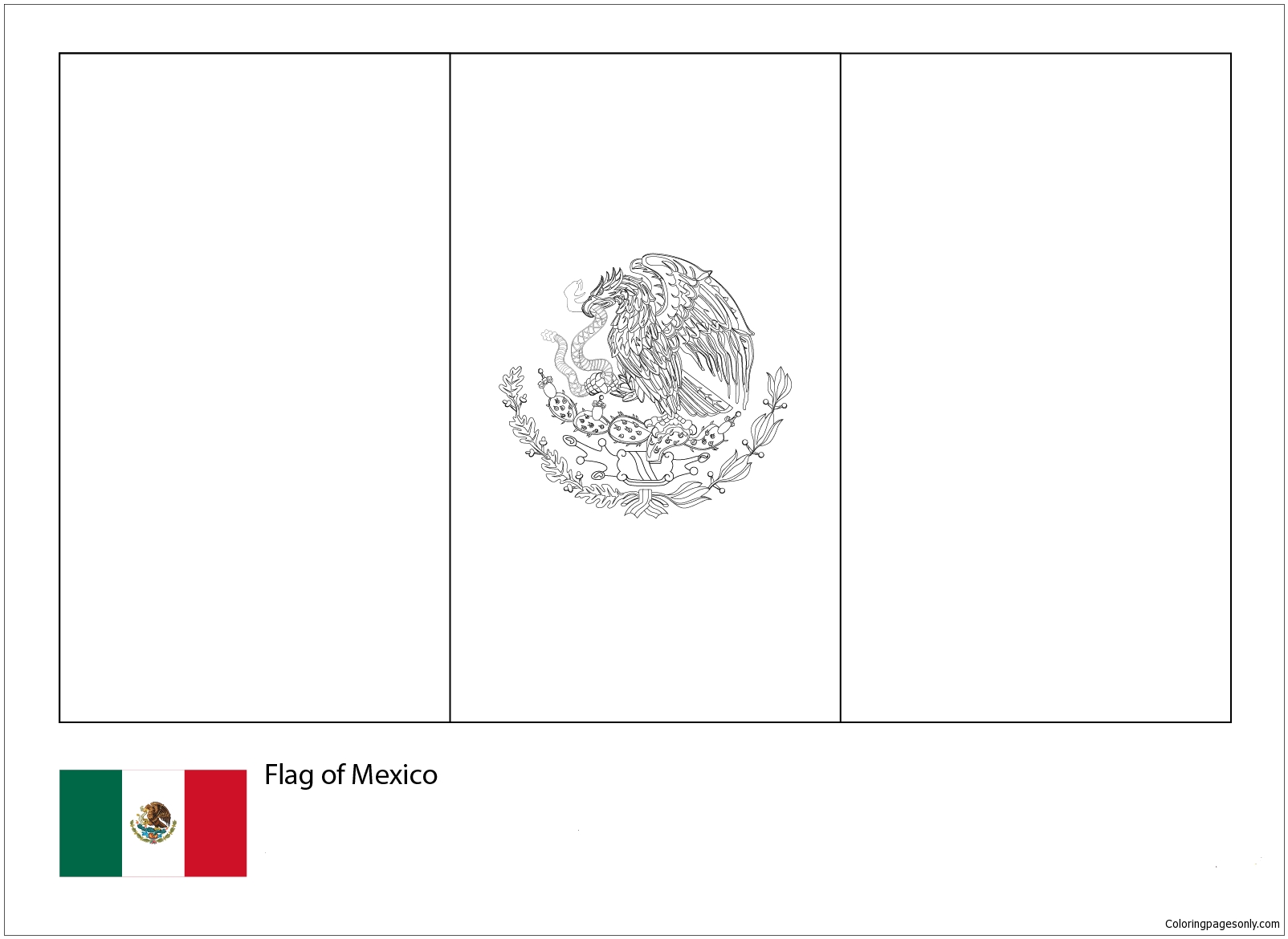 Download Flag of Mexico-World Cup 2018 Coloring Page - Free Coloring Pages Online