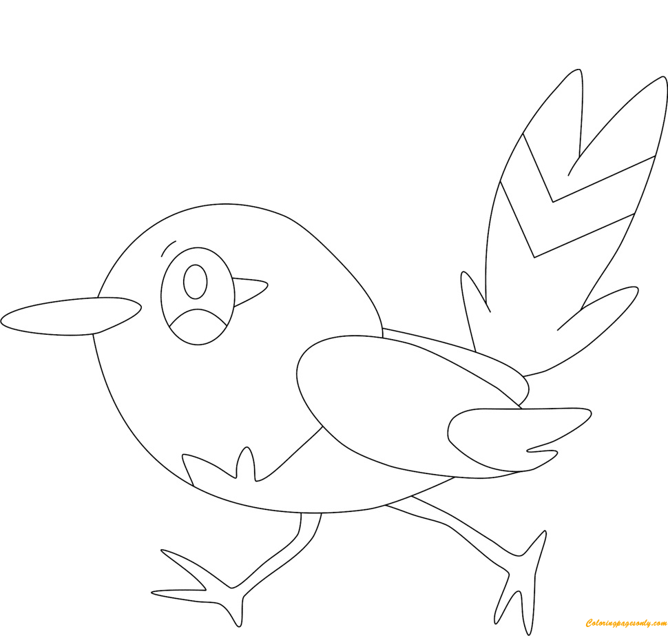 Fletchling Pokemon Coloring Pages