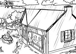 Flood Coloring Pages
