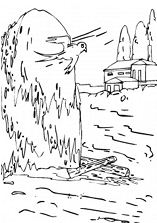 Flooding In The Village Coloring Page