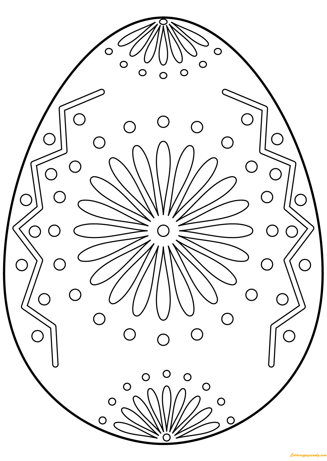 Blumenornament für Osterei aus Ostereiern
