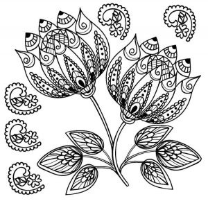 Flower For Adults Coloring Pages