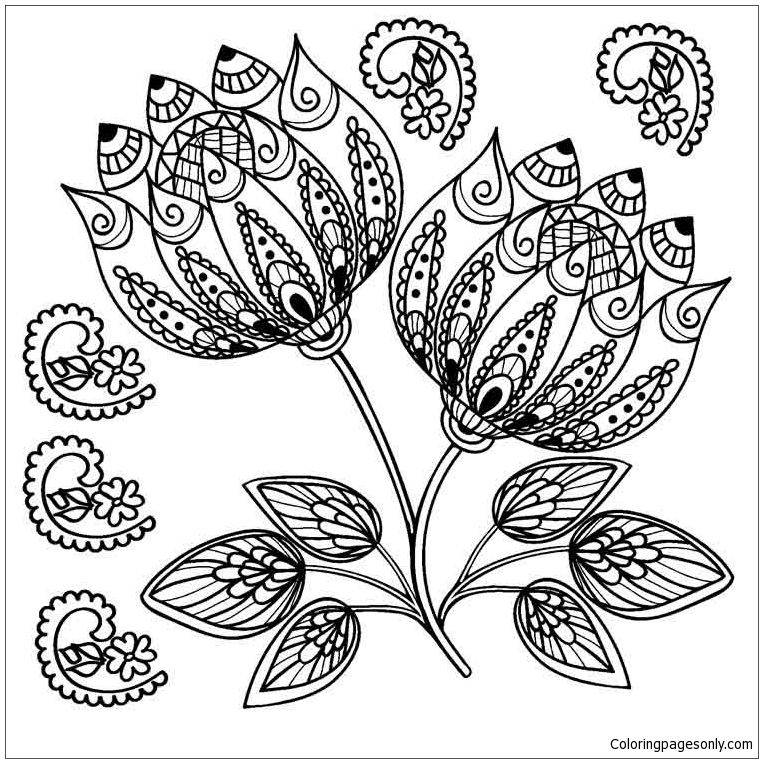 Blume für Erwachsene aus Mandala