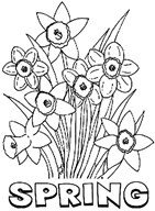 Flower For Spring Coloring Page