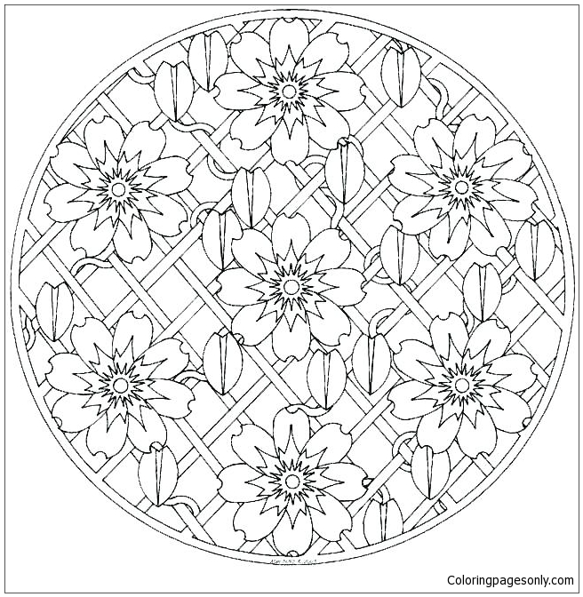 Blumen-Mandala 11 von Mandala