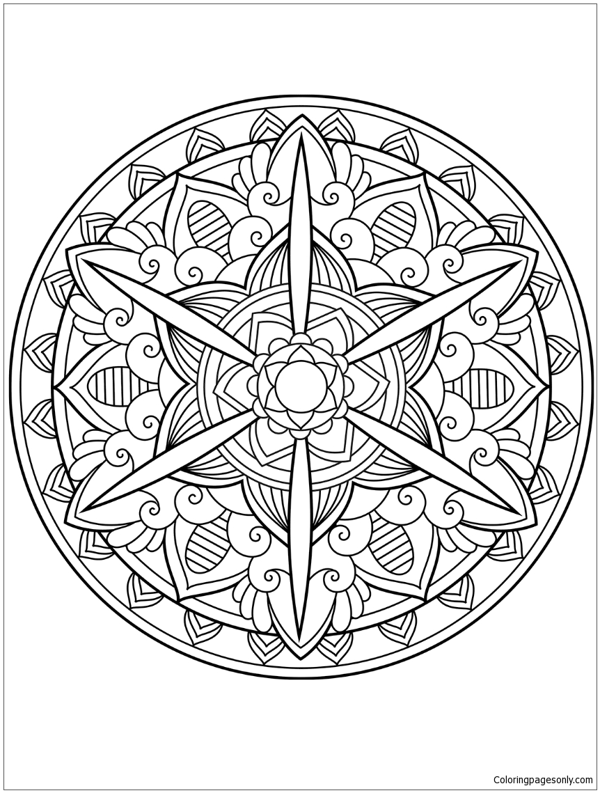 Flower Mandala 3 Coloring Pages