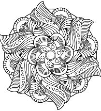 Mandala di fiori 6 da colorare