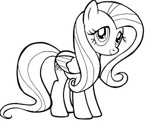Fluttershy 我的小马驹 Coloring Page