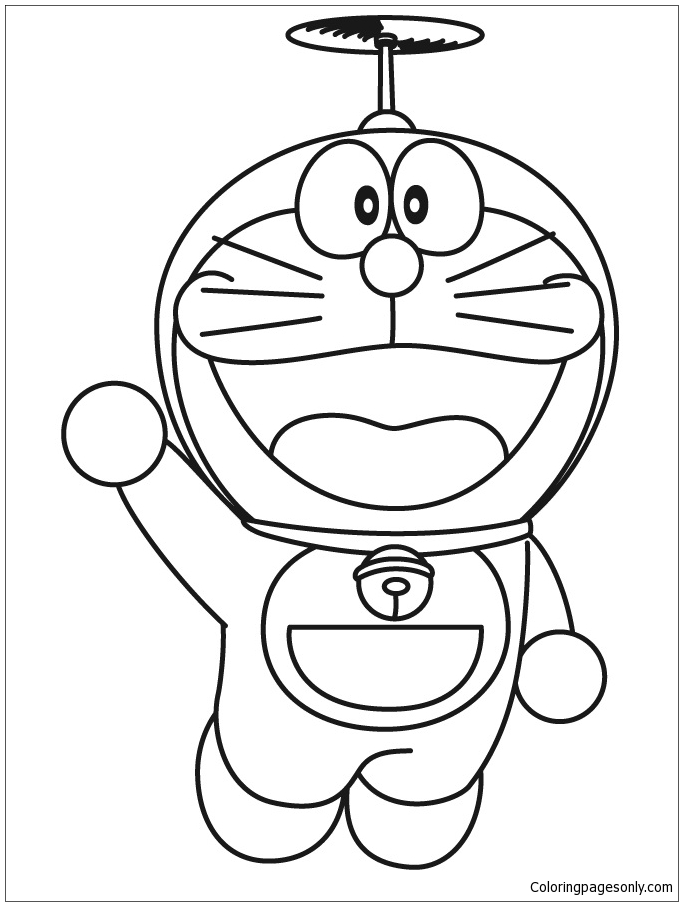 Download Flying Doraemon Coloring Pages Doraemon Coloring Pages Coloring Pages For Kids And Adults