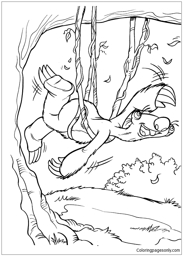 Flying Sid Coloring Page