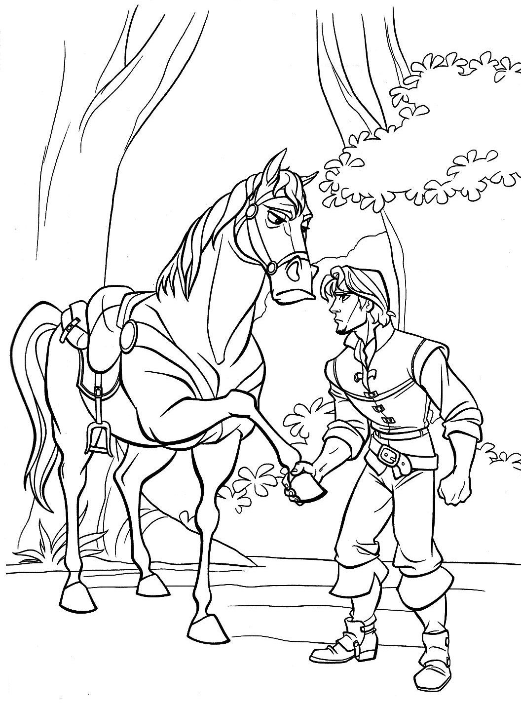 Flynn And Maximus Agree To A Truce Coloring Pages