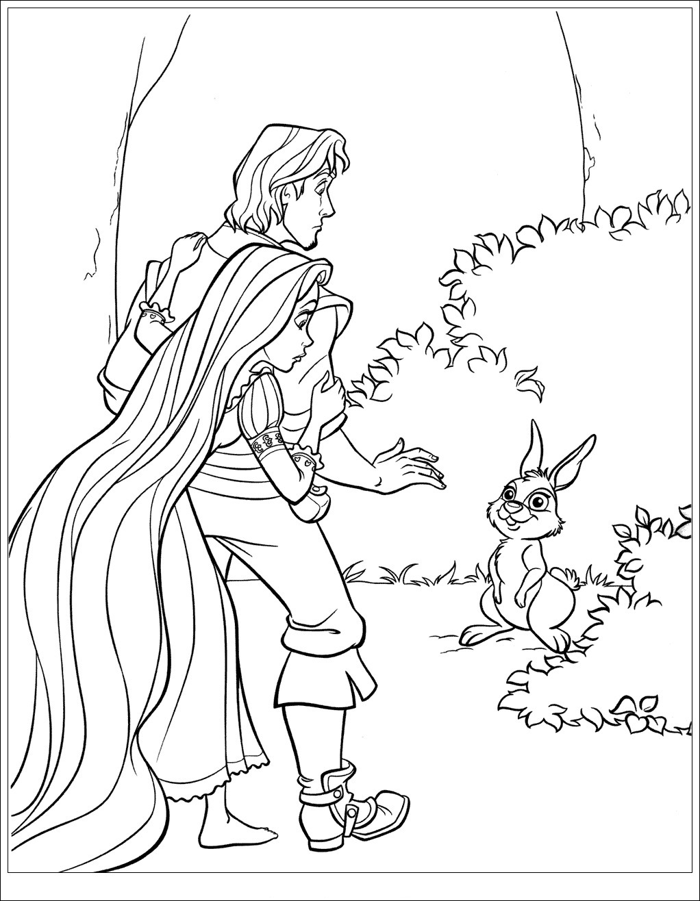 Flynn and rabbit from Rapunzel