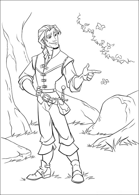 Flynn is pointing something Coloring Pages
