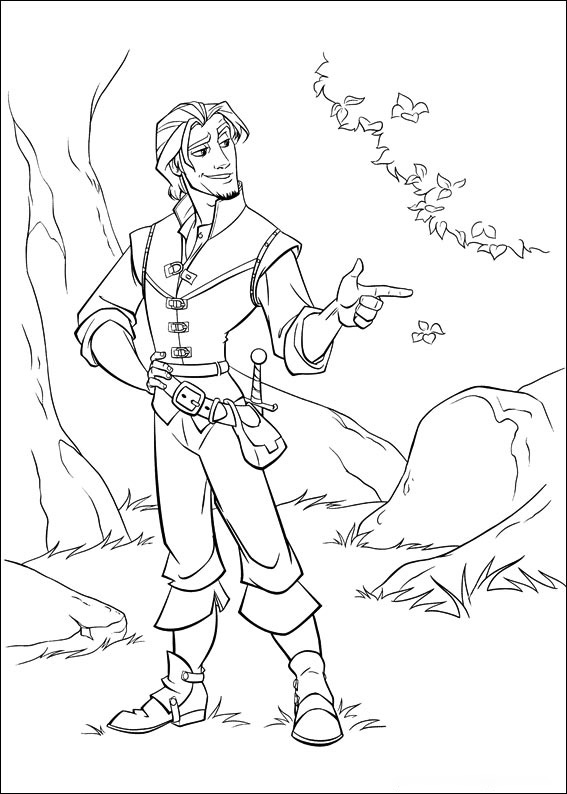 Flynn Is Pointing Something Coloring Pages