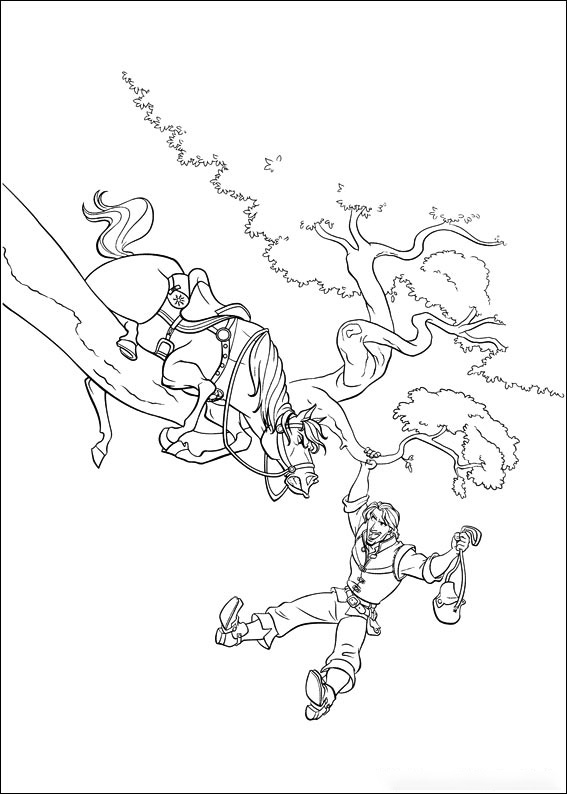 Flynn saves Maximus Coloring Pages