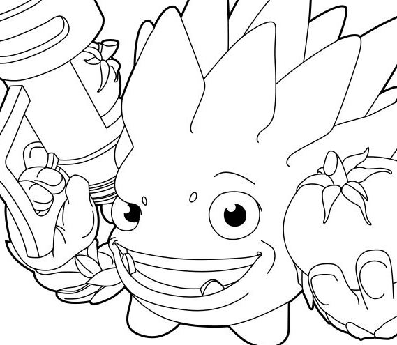 Food Fight Coloring Page