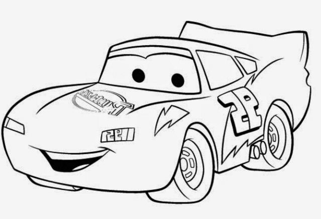 For Kid Lightning Mcqueen Coloring Page
