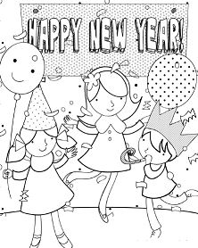 For Kids New Year Eventa2f3 Coloring Pages