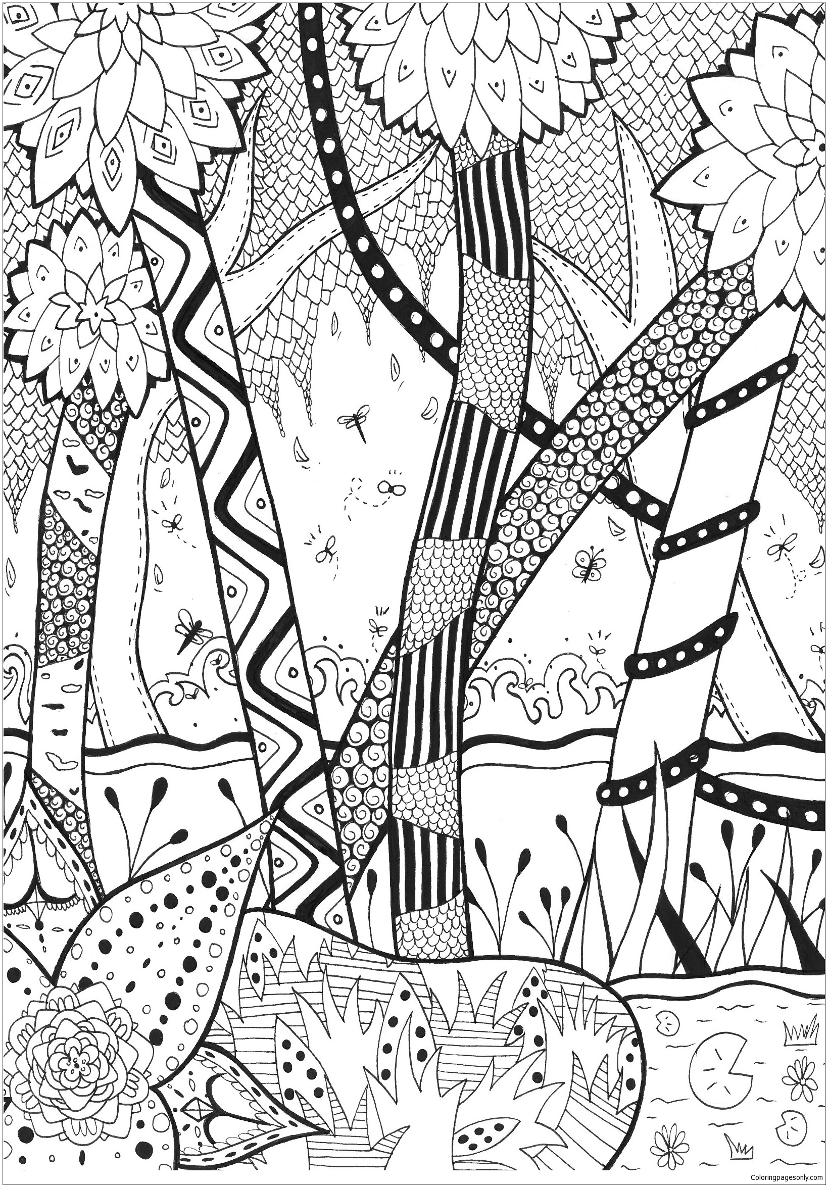 Forest Rachel Coloring Pages
