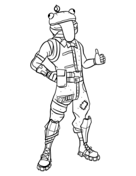 Fortnite Beef Boss shows one finger Coloring Pages