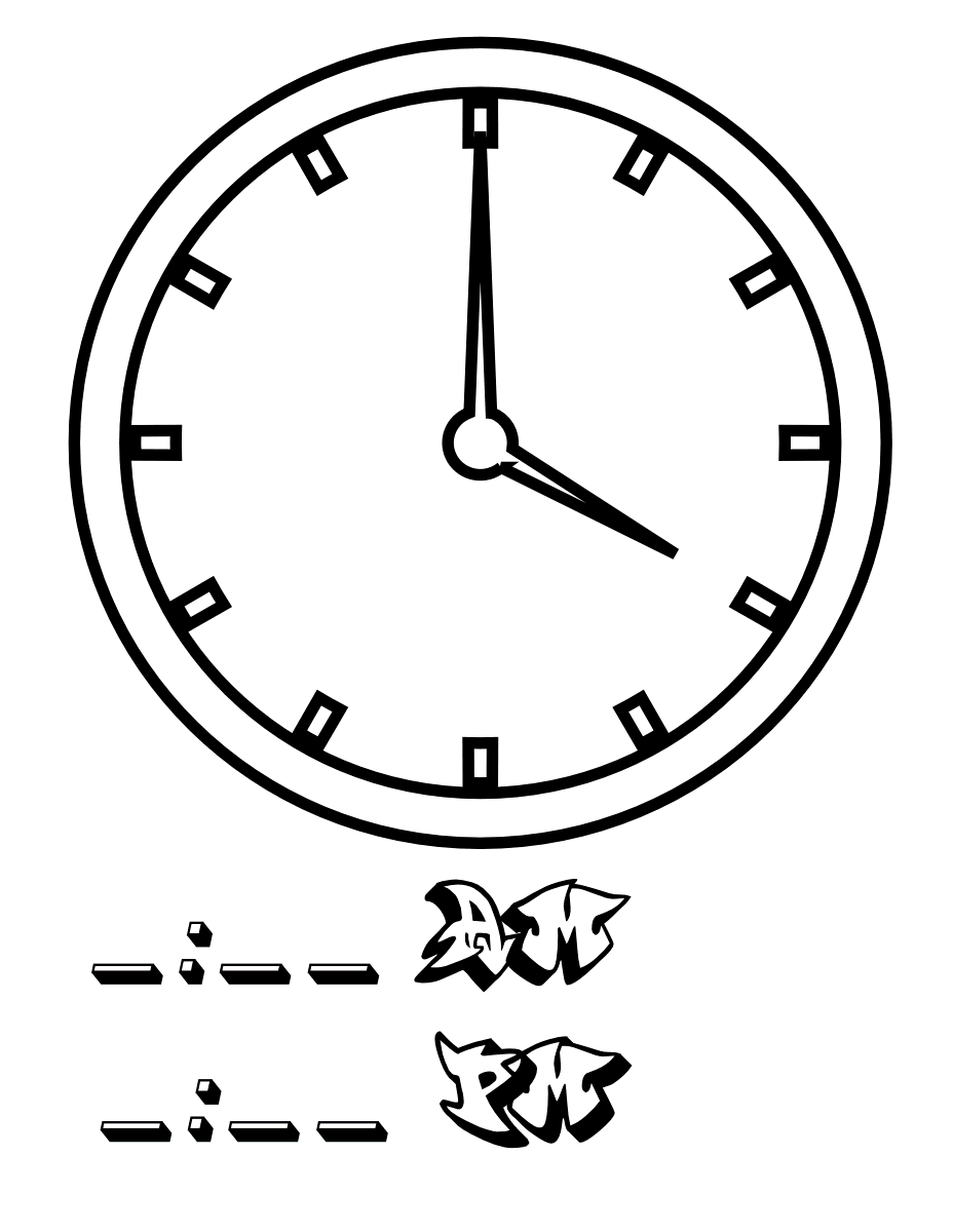 Four O’clock Coloring Page