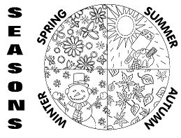 Four Seasons Coloring Page