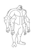 Ben 10 Four Arms Stands Tall And Proud from Ben 10 Coloring Pages