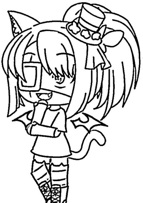 Fox Girl Is Missing Eyes Coloring Pages
