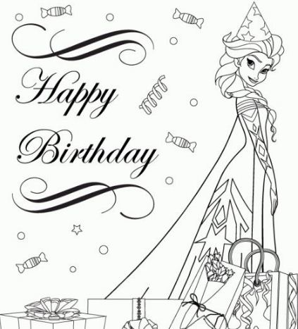 410  Disney Coloring Pages Happy Birthday  Latest Free