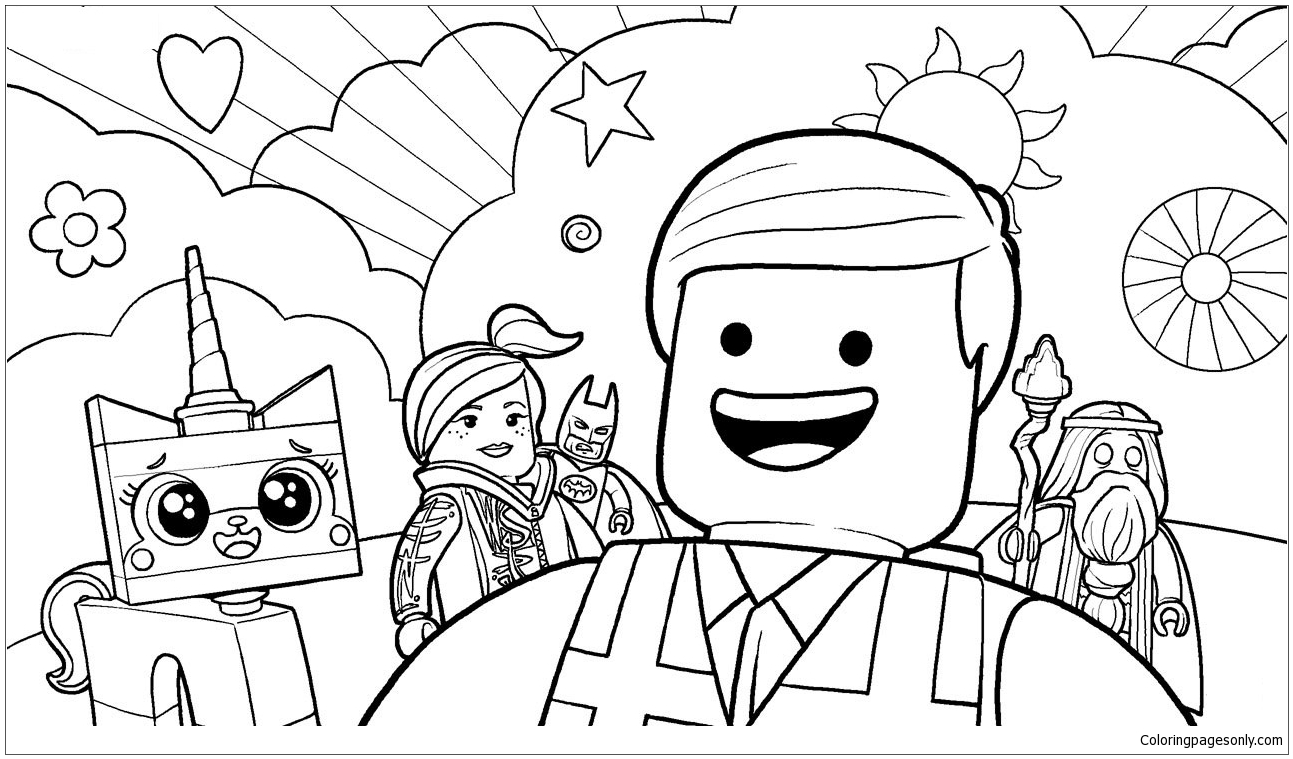 Fun Lego Characters Coloring Page - Free Coloring Pages Online