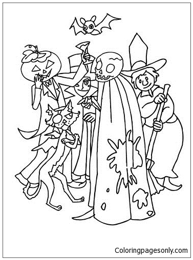Funny And Scary Monsters Coloring Page