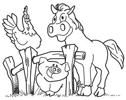 Funny Animals Coloring Page
