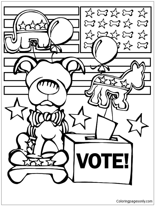 Funny Election Day Coloring Pages