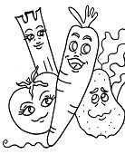 Funny Fruits Coloring Pages