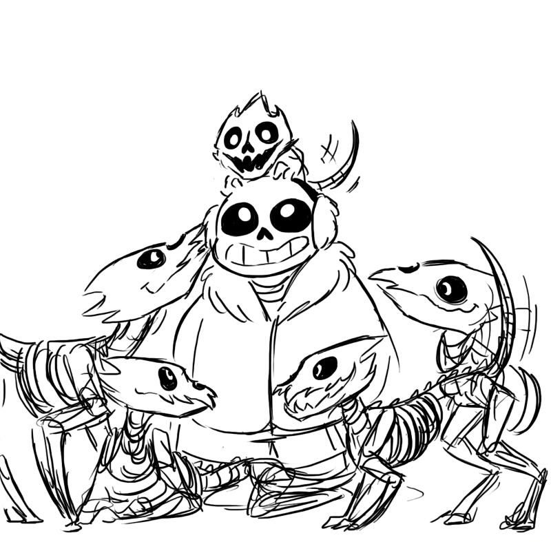 Funny Gaster Coloring Pages