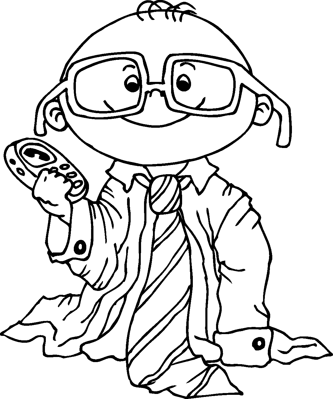 Funny Little Boy Coloring Pages