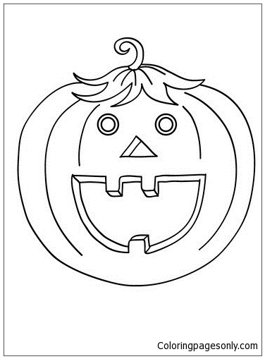 Funny Halloween Pumpkin Coloring Pages